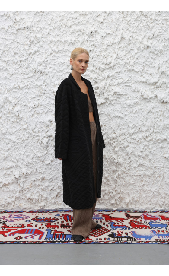 Пальто L221 чорне