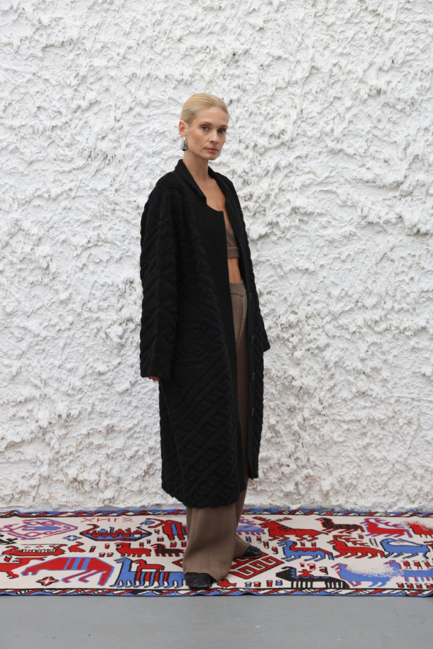 Пальто L221 чорне