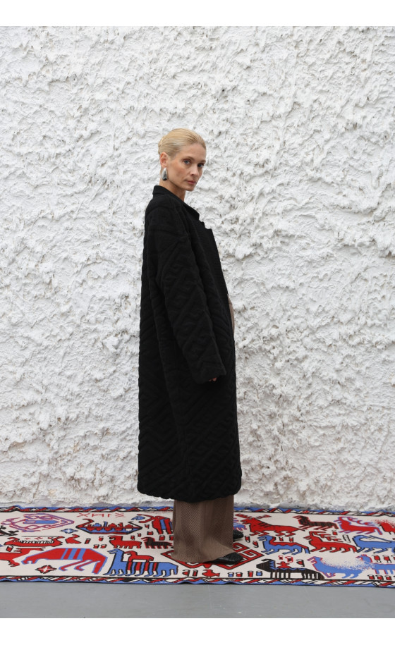 Пальто L221 чорне