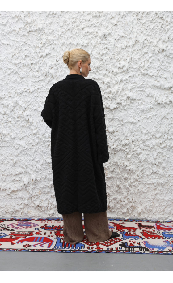 Пальто L221 чорне