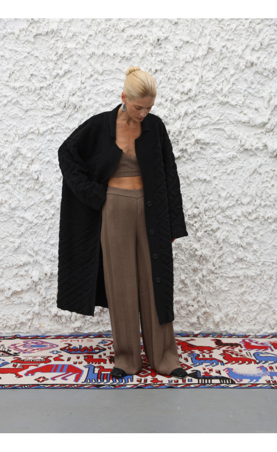 Пальто L221 чорне