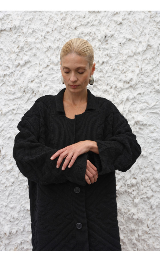 Пальто L221 чорне