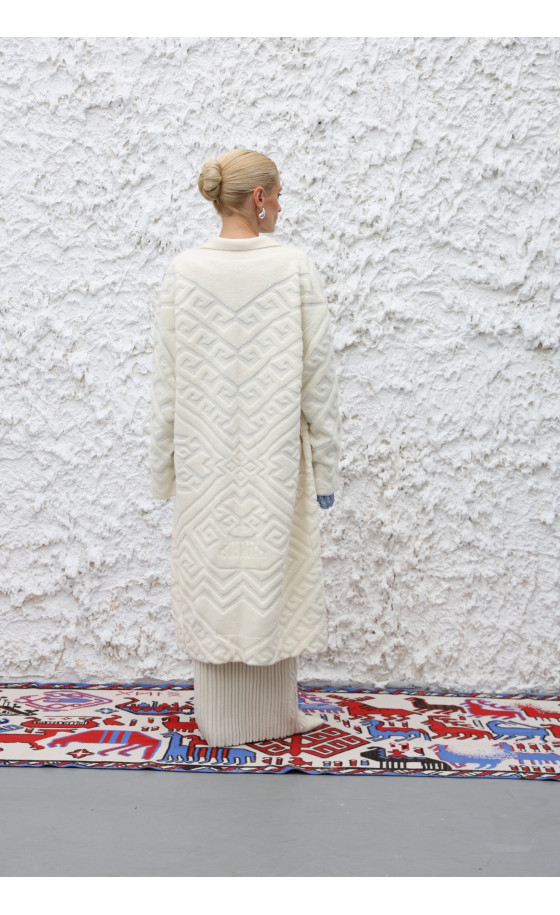 Пальто L221 молочне