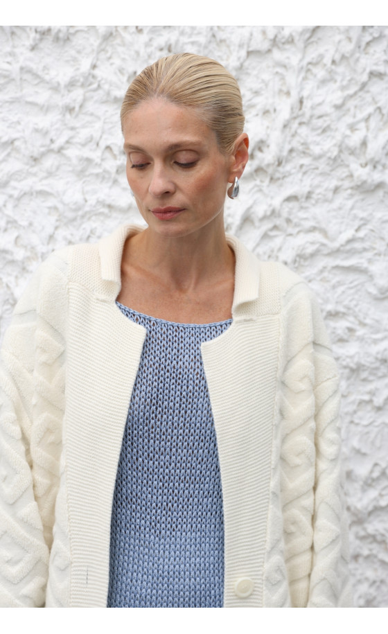 Пальто L221 молочне