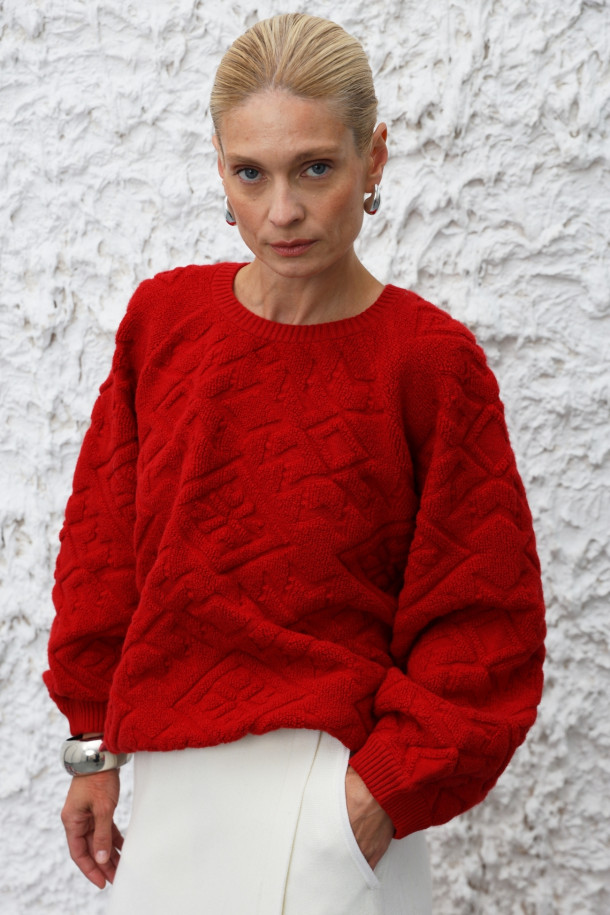 Джемпер L222 червоний