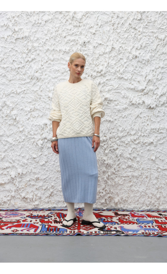 Джемпер L222 молочний