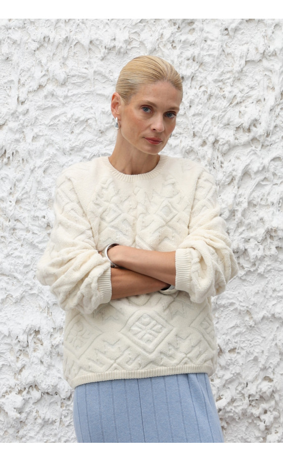 Джемпер L222 молочний