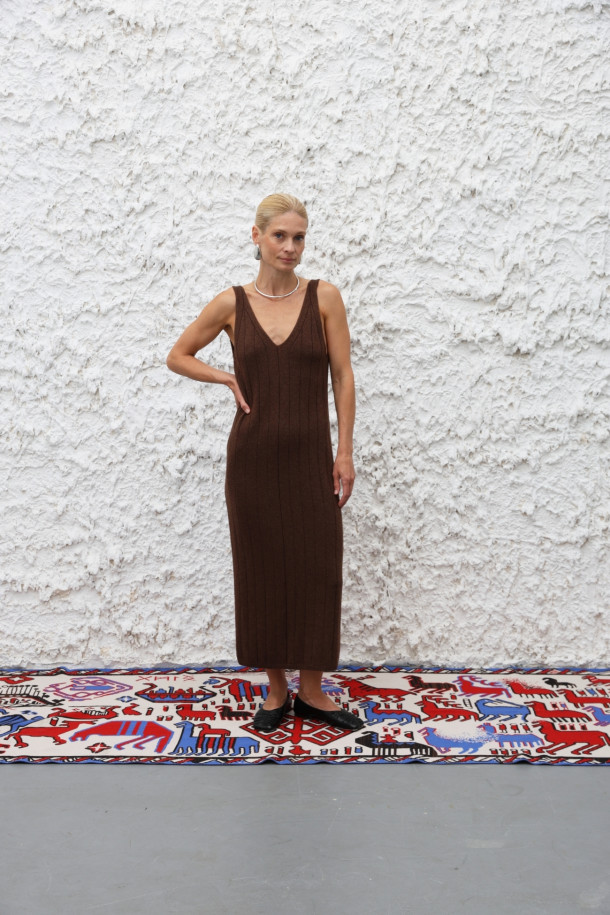 Сарафан L228 коричневий