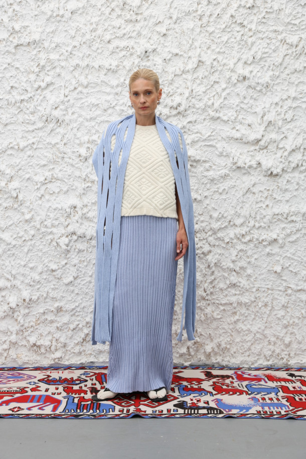 Шарф LA24 світло-блакитний