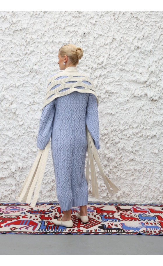 Шарф LA24 молочний