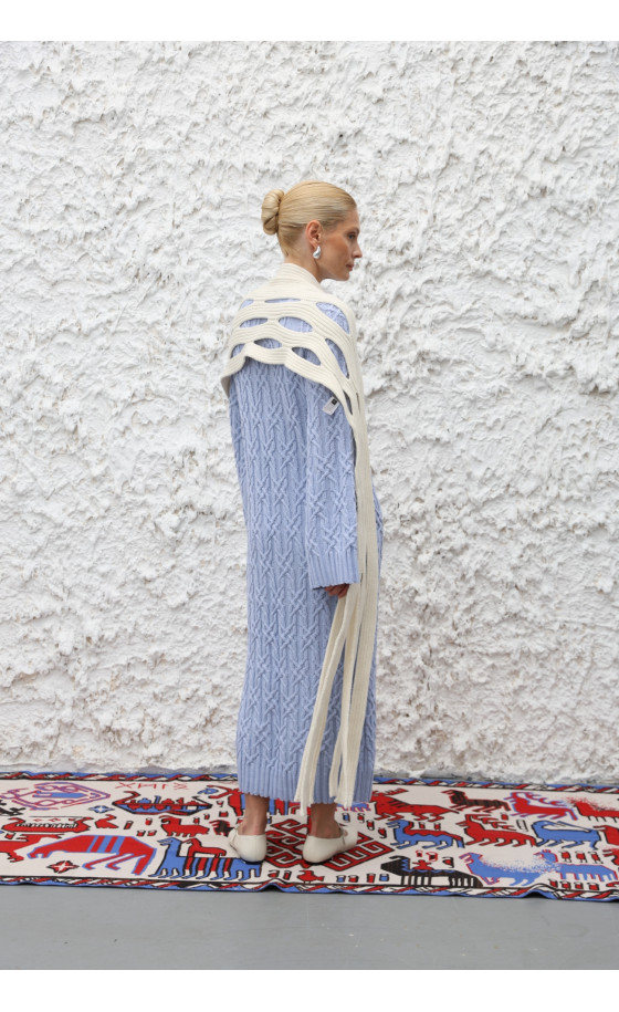 Шарф LA24 молочний