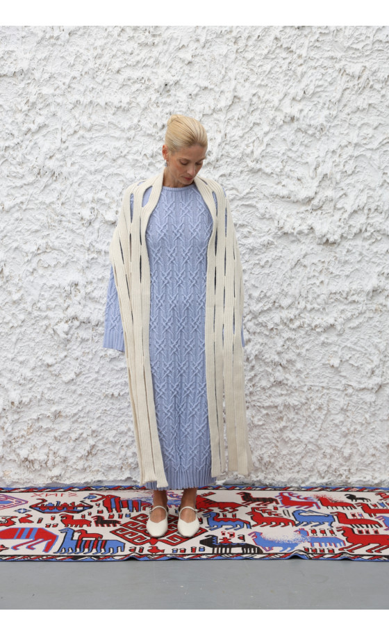 Шарф LA24 молочний