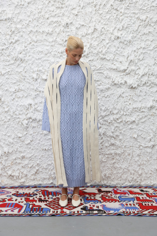 Шарф LA24 молочний