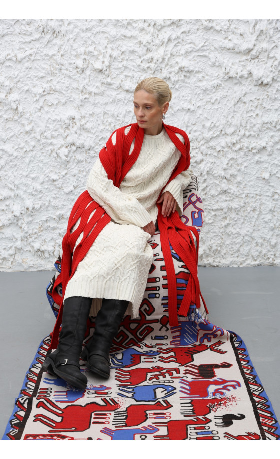 Шарф LA24 червоний