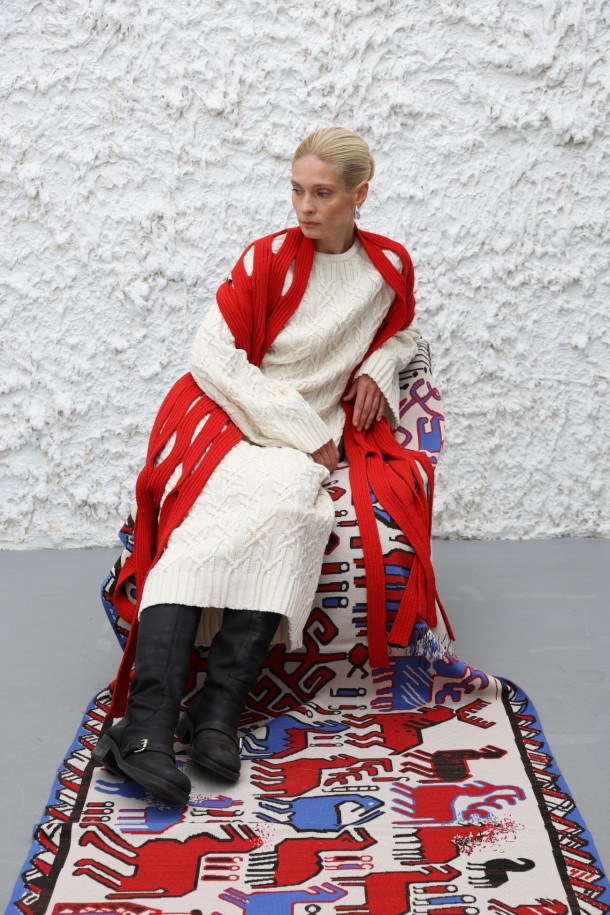 Шарф LA24 червоний