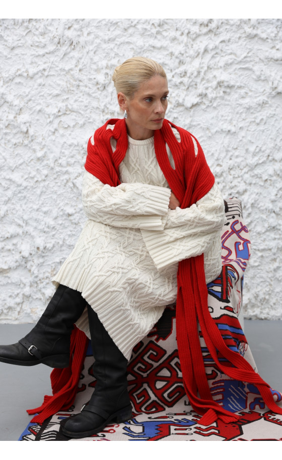 Шарф LA24 червоний