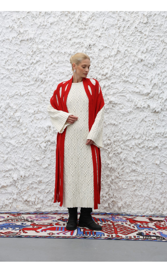 Шарф LA24 червоний