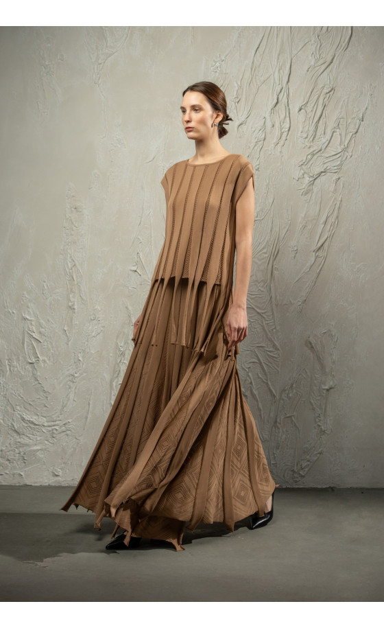 Топ L248 темно-бежевий