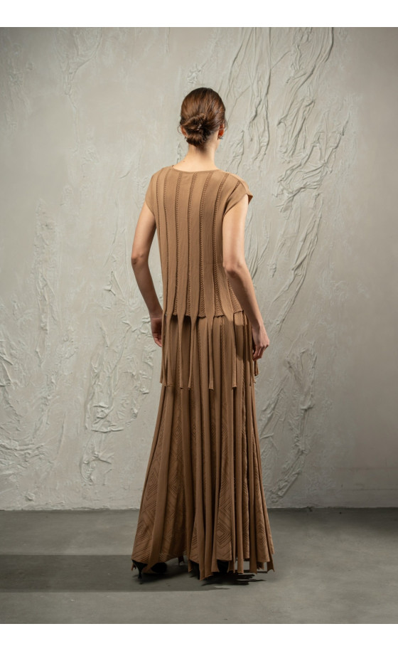 Топ L248 темно-бежевий