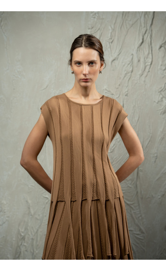 Топ L248 темно-бежевий