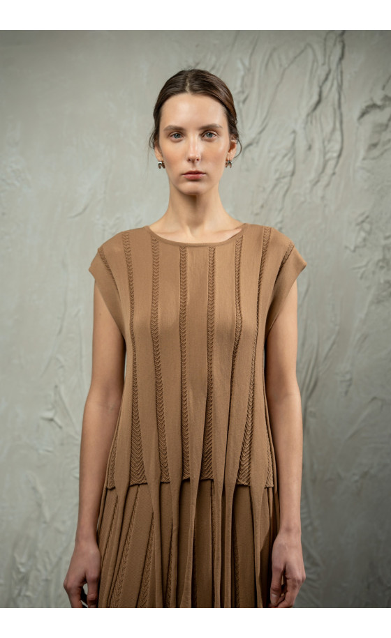 Топ L248 темно-бежевий