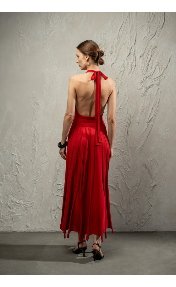 Сукня L249 темно-червона