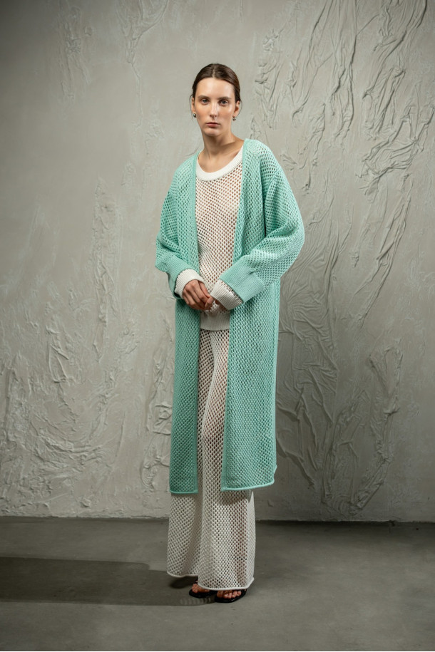 Кардиган L253 ментоловий