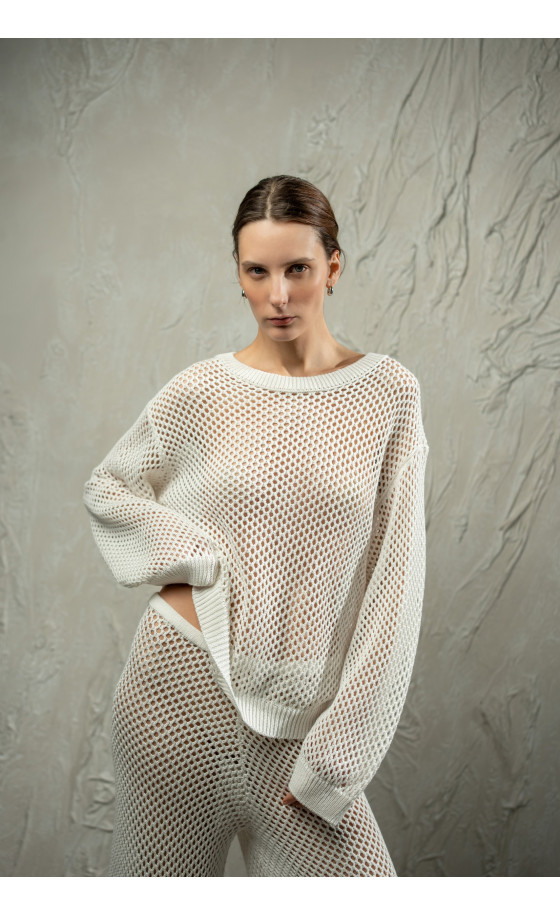 Джемпер L254 молочний Джемпер L254 молочний