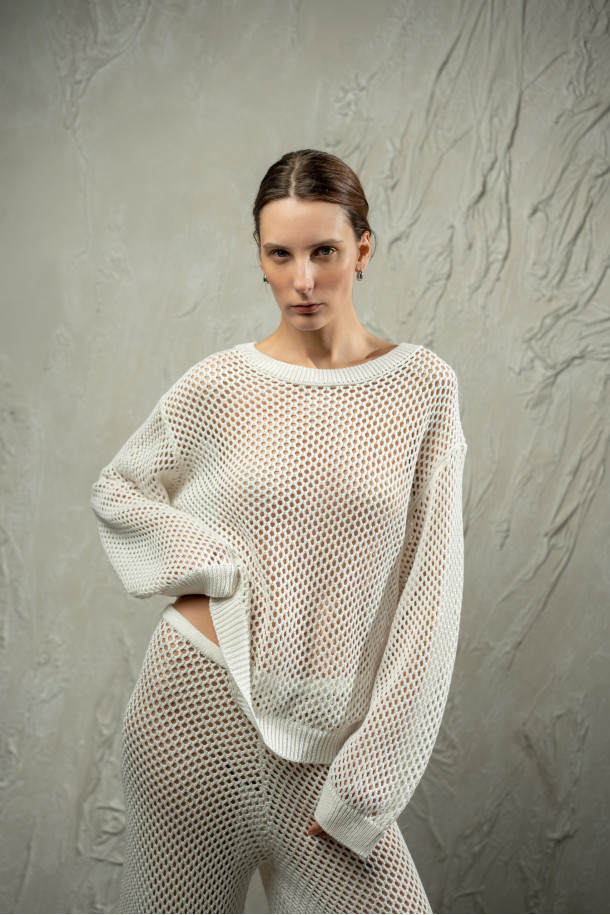 Джемпер L254 молочний