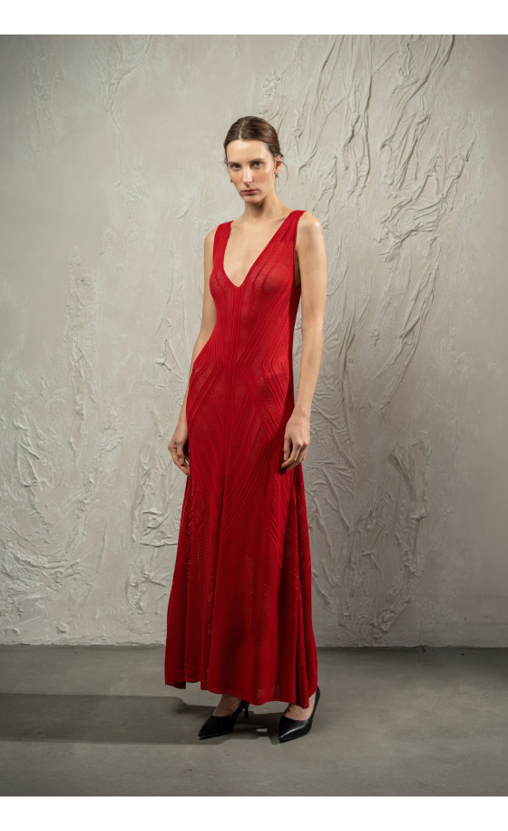 Сукня L260 темно-червона