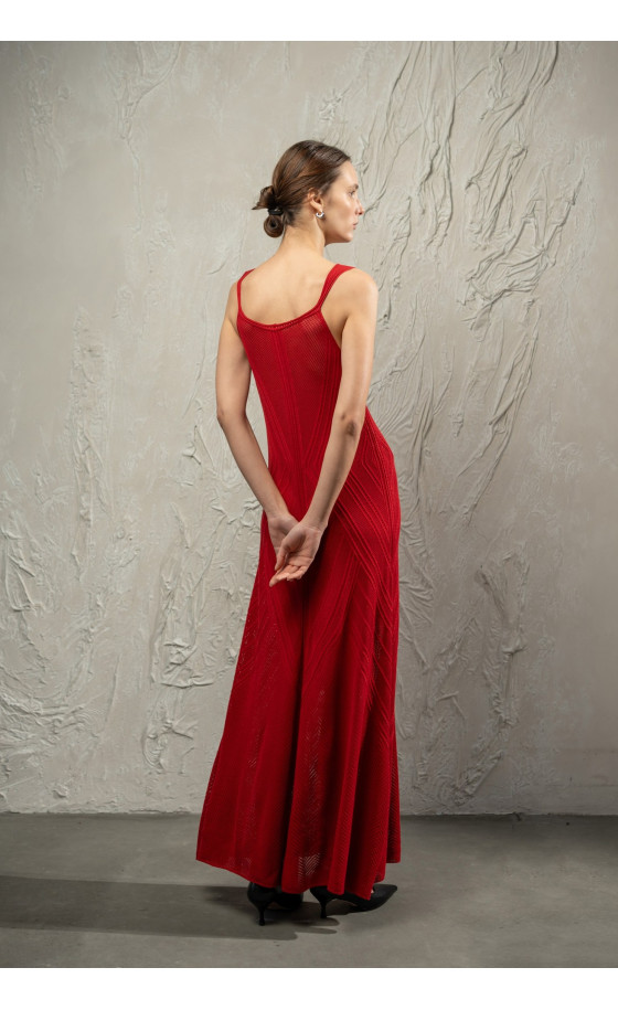 Сукня L260 темно-червона