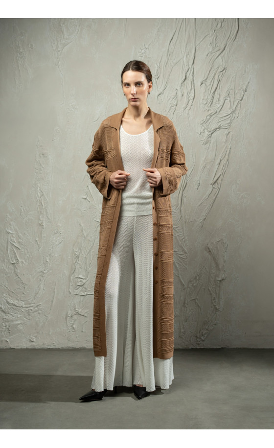 Кардиган L262 темно-бежевий