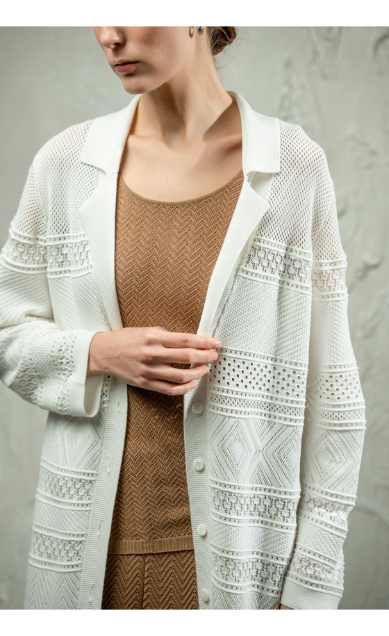 Кардиган L262 молочний