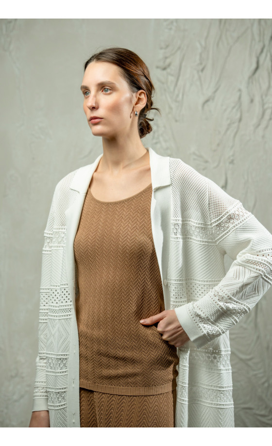 Кардиган L262 молочний
