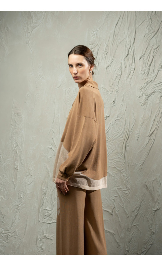 Сорочка L265 темно-бежева Сорочка L265 темно-бежева