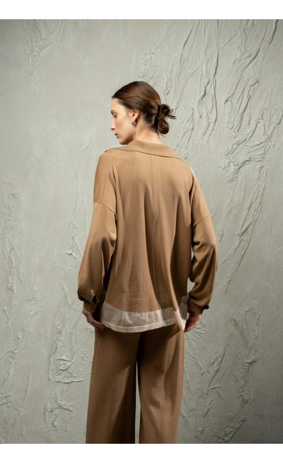 Сорочка L265 темно-бежева Сорочка L265 темно-бежева