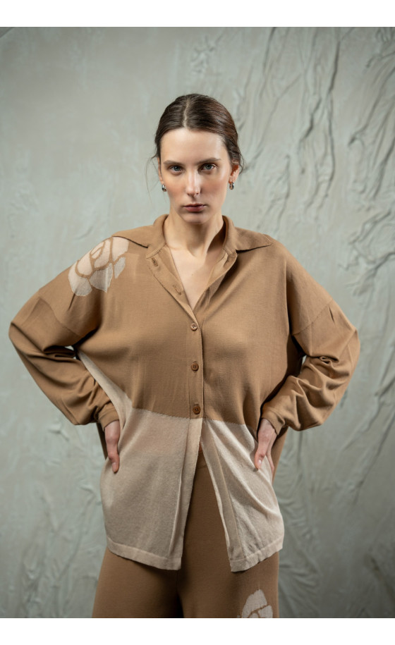 Сорочка L265 темно-бежева Сорочка L265 темно-бежева