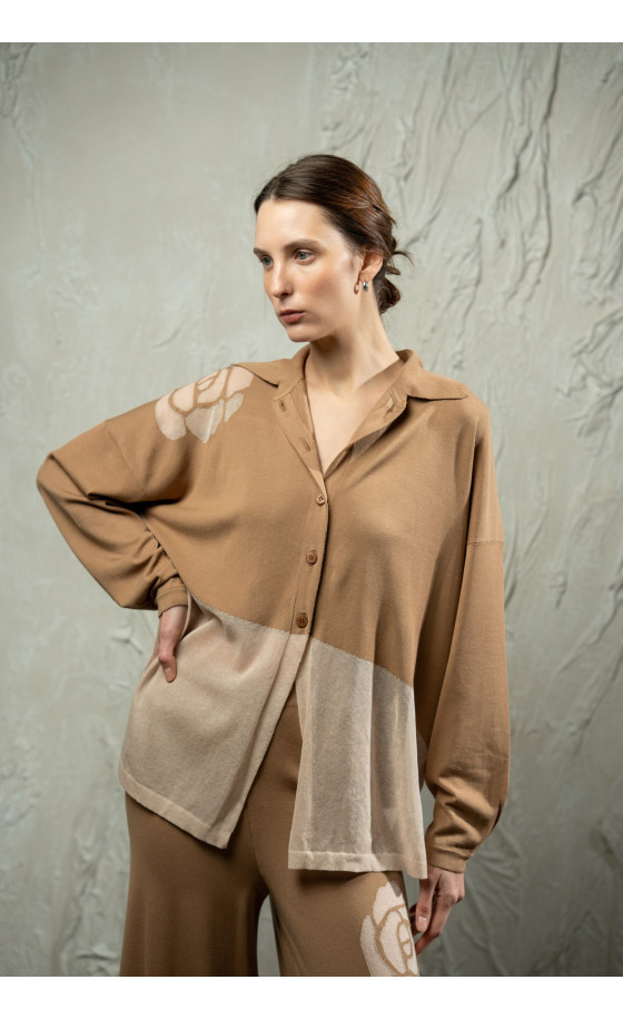 Сорочка L265 темно-бежева Сорочка L265 темно-бежева