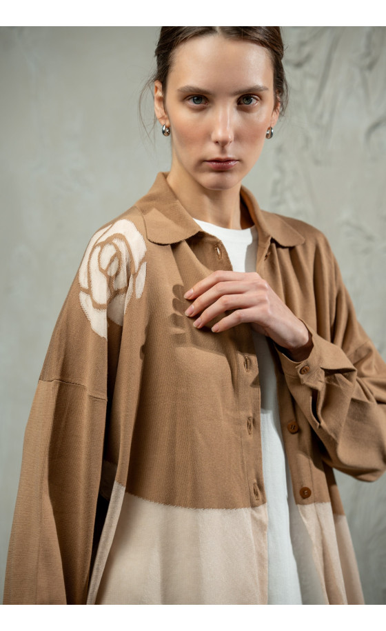 Сорочка L265 темно-бежева Сорочка L265 темно-бежева