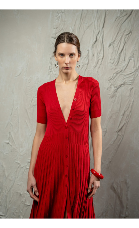 Сукня L268 темно-червона