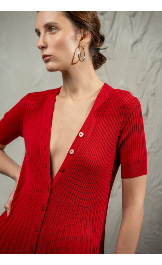 Сукня L268 темно-червона