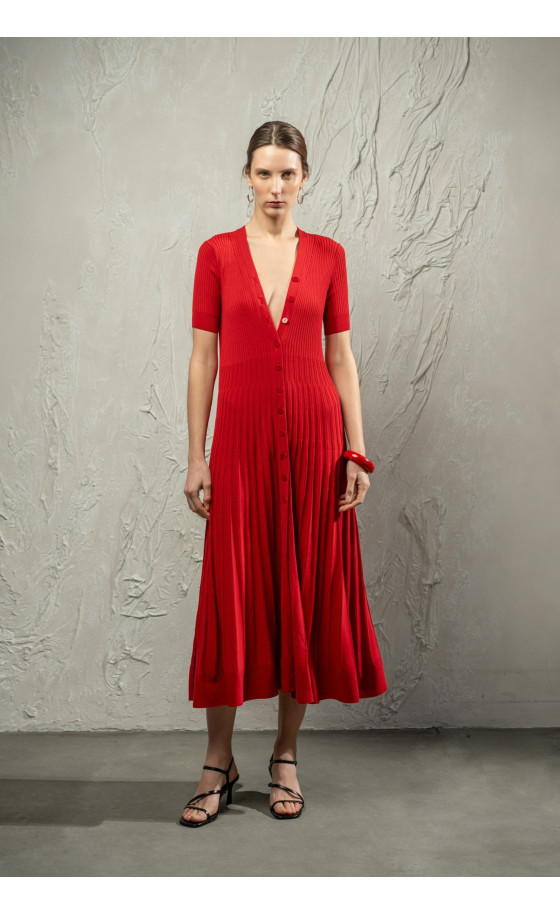 Сукня L268 темно-червона