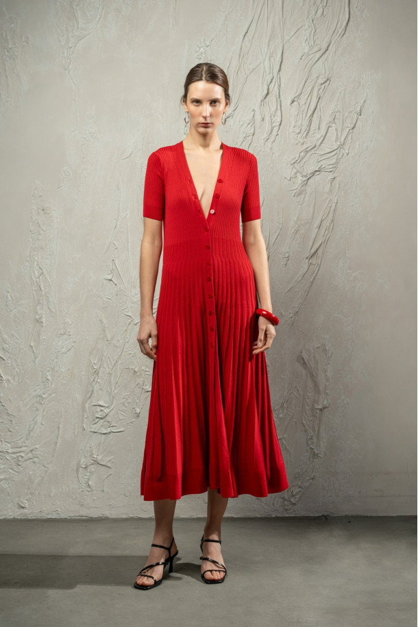 Сукня L268 темно-червона