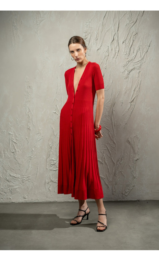 Сукня L268 темно-червона