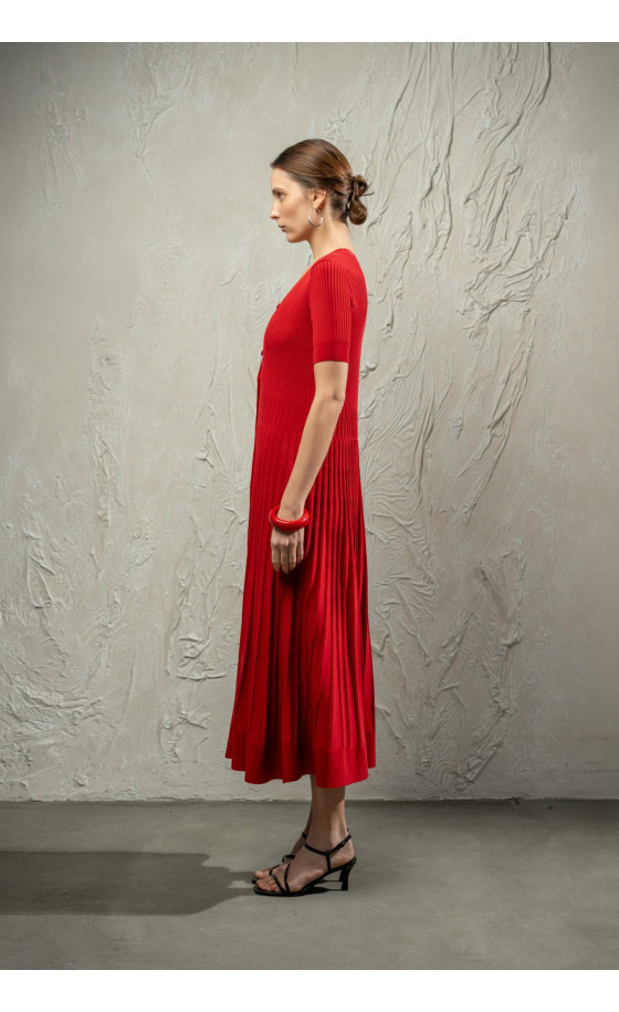 Сукня L268 темно-червона