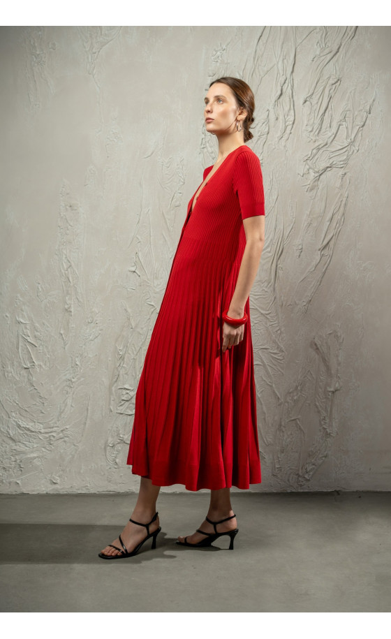 Сукня L268 темно-червона