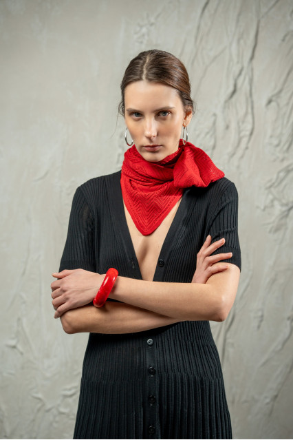 Хустка LA25 темно-червона Хустка LA25 темно-червона